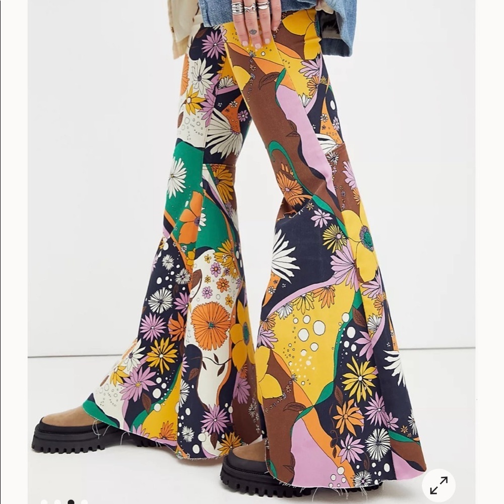 Free people Just float on by jeans in Psychedelic combo size 6 - Picture 3 of 16